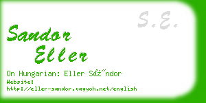 sandor eller business card